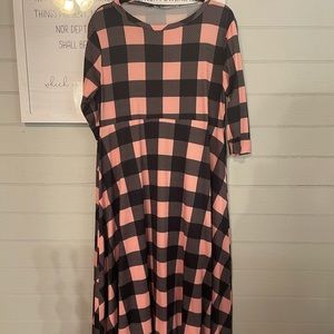 Pink and Black Buffalo Plaid dress